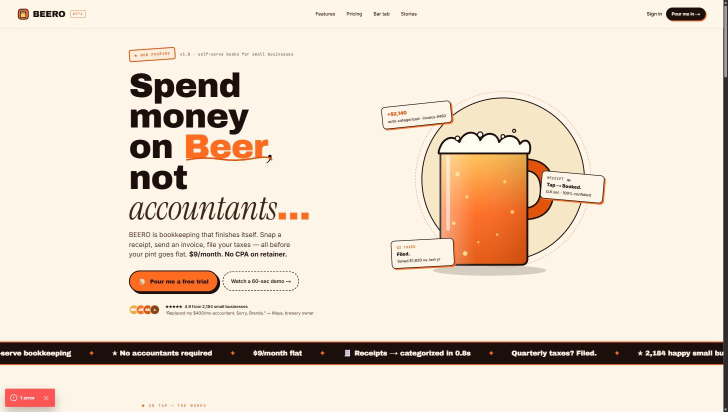 BEERO screenshot